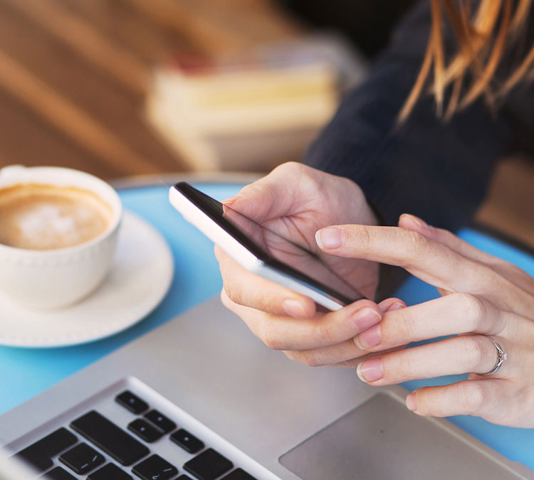 woman on mobile phone